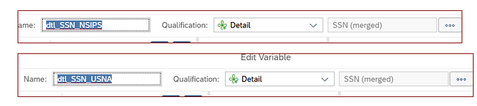 Merged dimensions setup